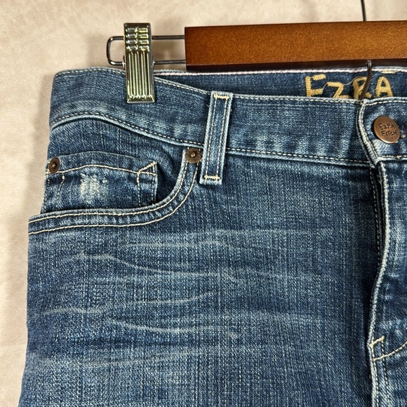 Ezra Fitch Classic Blue Denim Jean Skirt Size 28 Y2K Retro Vintage Front Slit - Picture 5 of 13